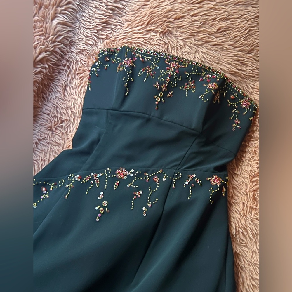 Vintage Black Beaded Prom Dress. 00-0 Has had previous alterations done